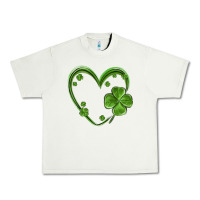 Pistachio st patricks day shamrock heart Urban Heavy Tee - MaliasSmallBusiness