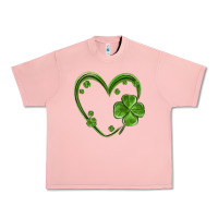 Salmon st patricks day shamrock heart Urban Heavy Tee - MaliasSmallBusiness