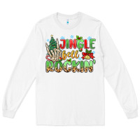 White jingle bell rockin' Long Sleeve Tee - MaliasSmallBusiness