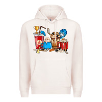 Pale Pink Hockey coffee cup Premium Hoodie - HowdyJamesFarm