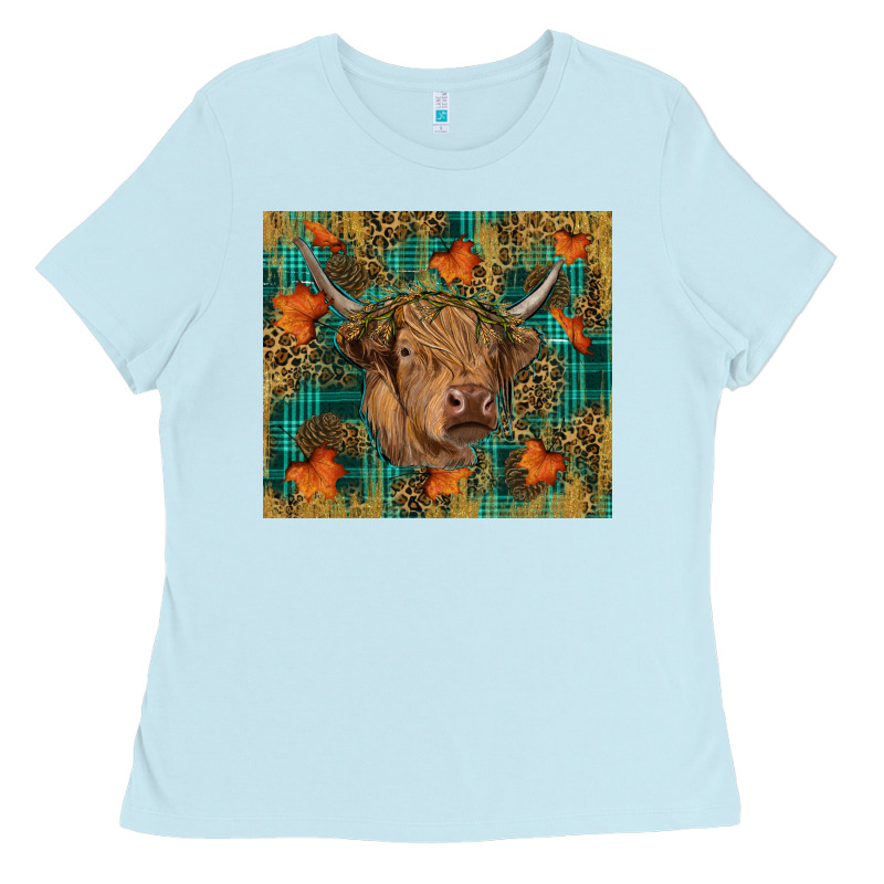 Western Fall Cow Ladies Tee by RanaPortraitStore | Teevron