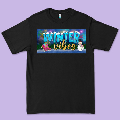 Winter Vibes License Plate Premium Tee Designed By Bundleandbundleshop