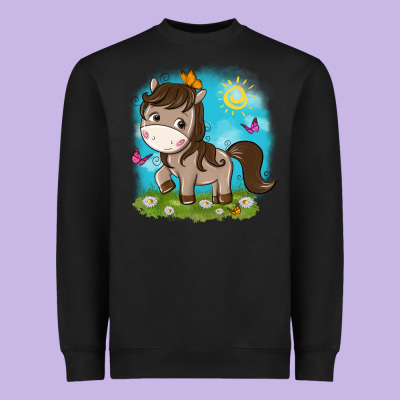 Little Cute Horse Heavyweight Sweatshirt Designed By Nancycooperartshop