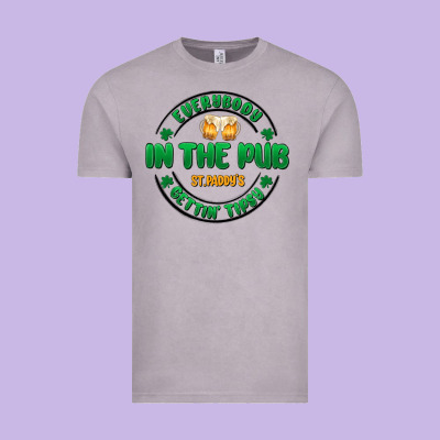 Everybody In The Pub Getting Tipsy Vintage Tee Designed By Maliassmallbusiness