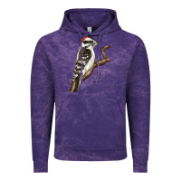 Cloud Purple Downy Woodpecker Vintage Hoodie - LillyAllenDesigns