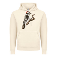 Vintage Artic Downy Woodpecker Vintage Hoodie - LillyAllenDesigns