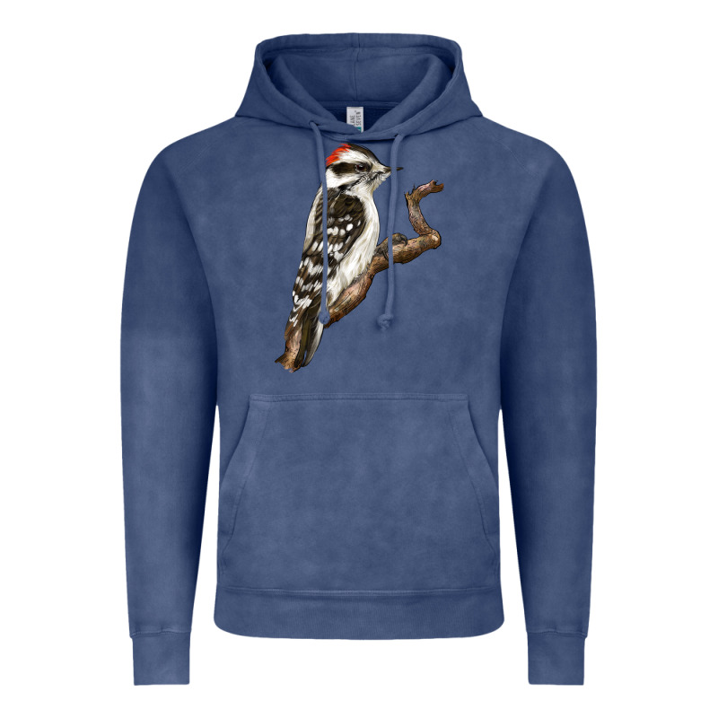Downy Woodpecker Vintage Hoodie by LillyAllenDesigns | Teevron
