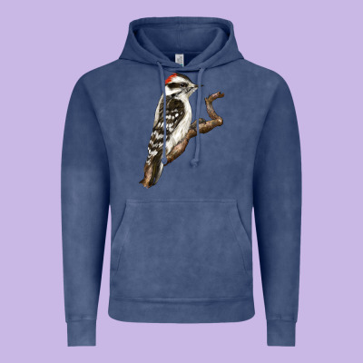 Downy Woodpecker Vintage Hoodie Designed By Lillyallendesigns