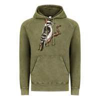 Vintage Olive Downy Woodpecker Vintage Hoodie - LillyAllenDesigns