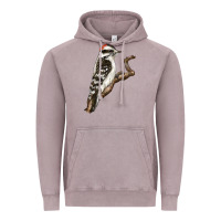 Vintage Zinc Downy Woodpecker Vintage Hoodie - LillyAllenDesigns