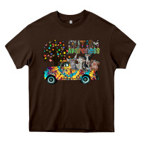 Chocolate Brown autism avareness3 Heavy Core Tee - CowhideDigitalArt