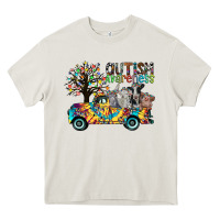 Cream autism avareness3 Heavy Core Tee - CowhideDigitalArt