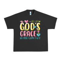 Pigment Black all of god's grace in one tiny face Urban Heavy Tee - MaliasSmallBusiness