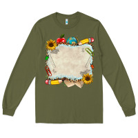 Army Green school your text here Long Sleeve Tee - NancyCooperArtShop