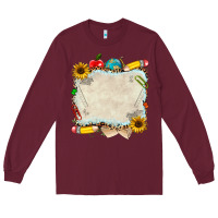 Burgundy school your text here Long Sleeve Tee - NancyCooperArtShop