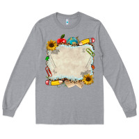 Heather Grey school your text here Long Sleeve Tee - NancyCooperArtShop
