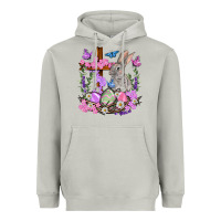 Moon Dust Easter eggs and Bunny with Cross Easter Day Heavyweight Hoodie - HowdyJamesFarm