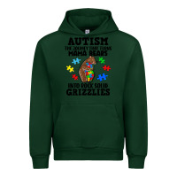 Forest Green Autism grizzlies Urban Hoodie - FaDigitalArtStudio