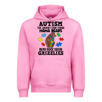 Fuchsia Pink Autism grizzlies Urban Hoodie - FaDigitalArtStudio
