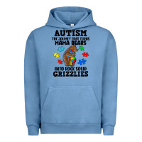 Pigment Pebble Blue Autism grizzlies Urban Hoodie - FaDigitalArtStudio