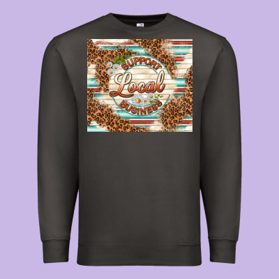Support Local Business Premium Sweatshirt Designed By Tumblerdesignbyshophia