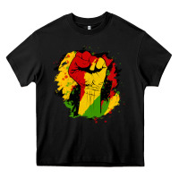 Black juneteenth fist Heavy Core Tee - HRA Design Shop