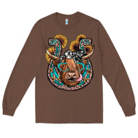 Chestnut highland cow horseshoe Long Sleeve Tee - JahusDesignShop