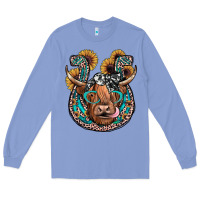 Highland Cow Horseshoe Long Sleeve Tee | Teevron