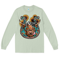 Matcha highland cow horseshoe Long Sleeve Tee - JahusDesignShop
