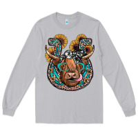 Moon Dust highland cow horseshoe Long Sleeve Tee - JahusDesignShop