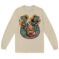 Mushroom highland cow horseshoe Long Sleeve Tee - JahusDesignShop