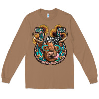 Toasted Coconut highland cow horseshoe Long Sleeve Tee - JahusDesignShop