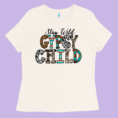 Stay Wild Gypsy Child Ladies Tee Designed By Cowhidedigitalart
