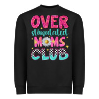 Black over stimulated moms club Heavyweight Sweatshirt - NancyCooperArtShop