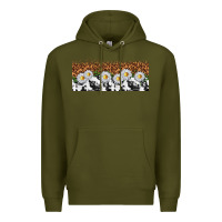 Army Green cowhide leopard daisies Premium Hoodie - TumblerDesignByShophia