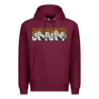 Burgundy cowhide leopard daisies Premium Hoodie - TumblerDesignByShophia