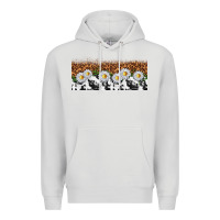 Dove Grey cowhide leopard daisies Premium Hoodie - TumblerDesignByShophia