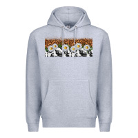 Heather Grey cowhide leopard daisies Premium Hoodie - TumblerDesignByShophia