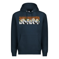Navy cowhide leopard daisies Premium Hoodie - TumblerDesignByShophia