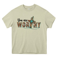 Mossy you are worthy cross Heavy Core Tee - BarkalooDesign