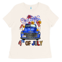 Bone western fourth of july truck Ladies Tee - FaDigitalArtStudio