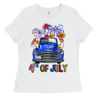 White western fourth of july truck Ladies Tee - FaDigitalArtStudio