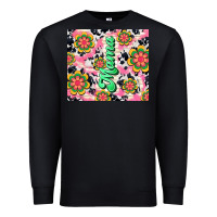 Black mama with hippie daisies Premium Sweatshirt - TumblerDesignByShophia