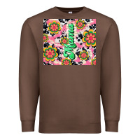 Chestnut mama with hippie daisies Premium Sweatshirt - TumblerDesignByShophia