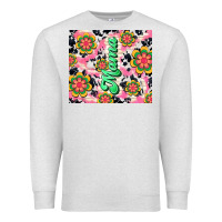 Oatmeal Heather mama with hippie daisies Premium Sweatshirt - TumblerDesignByShophia