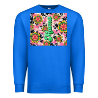 True Royal mama with hippie daisies Premium Sweatshirt - TumblerDesignByShophia