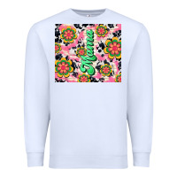 White mama with hippie daisies Premium Sweatshirt - TumblerDesignByShophia