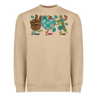 Mushroom peace love cross Heavyweight Sweatshirt - NancyCooperArtShop