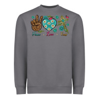 Storm peace love cross Heavyweight Sweatshirt - NancyCooperArtShop