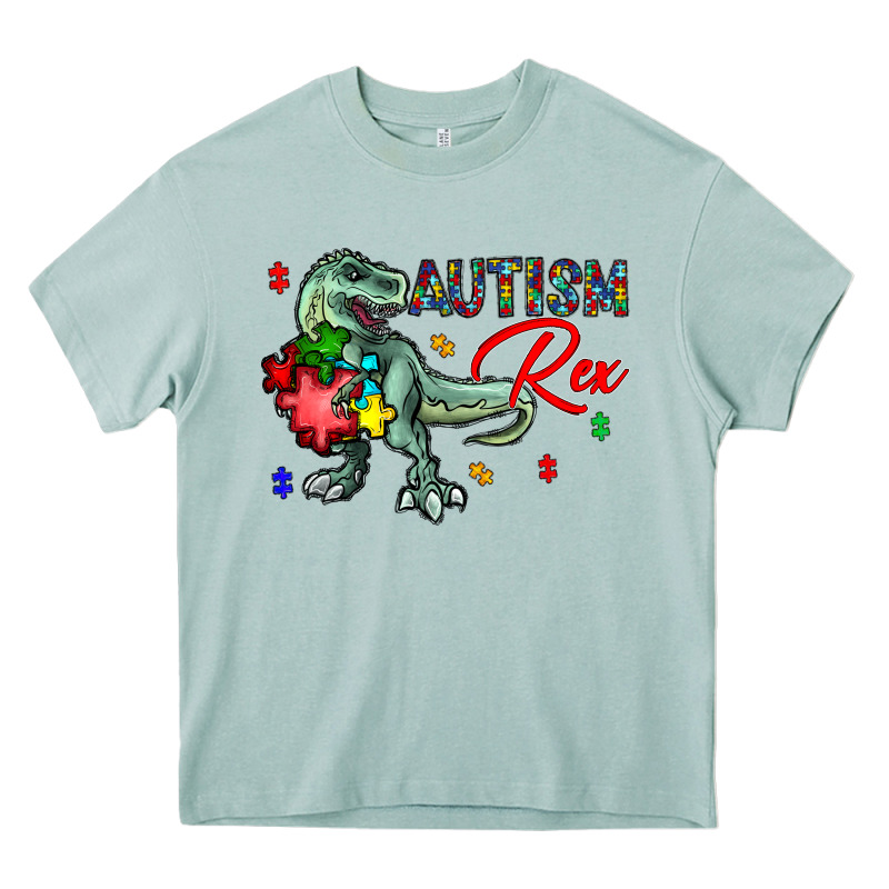 Autism Rex Heavy Core Tee by CowhideDigitalArt | Teevron